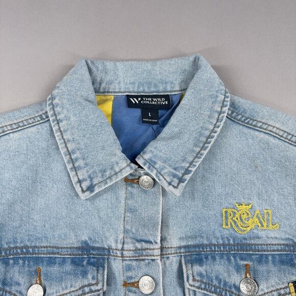 The Wild Collective Real Salt Lake MLS Women’s Denim Jacket Size Large NWT - Picture 7 of 16